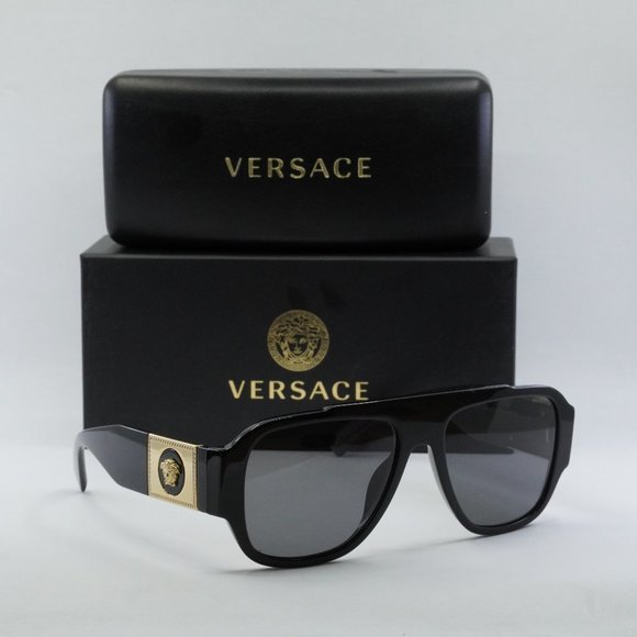 Versace VE4436U GB1/81 Aviator Sunglasses - Black/Grey Polarized main image 9